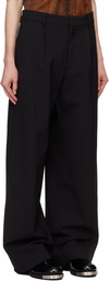 032c Black Portrait Wide Leg Suit Trousers