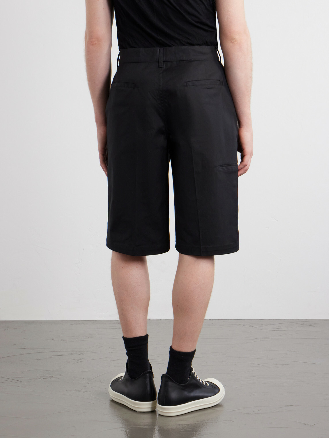 Rick Owens - Straight-Leg Cotton-Blend Canvas Shorts - Black