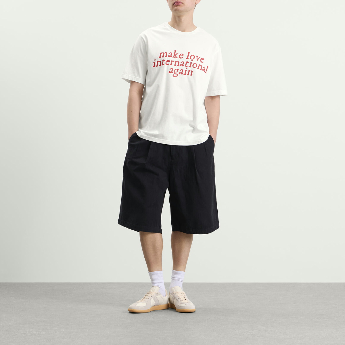 ACMH by Magic Castles Men's x Love International MLIA T-Shirt in White/Red