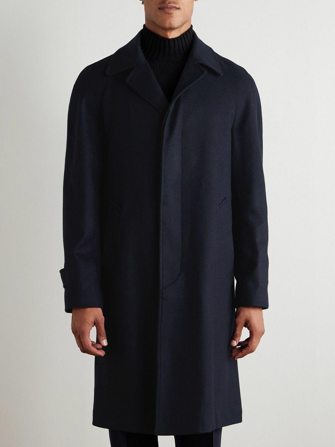 De Petrillo - Ruffo Wool and Cashmere-Blend Coat - Blue