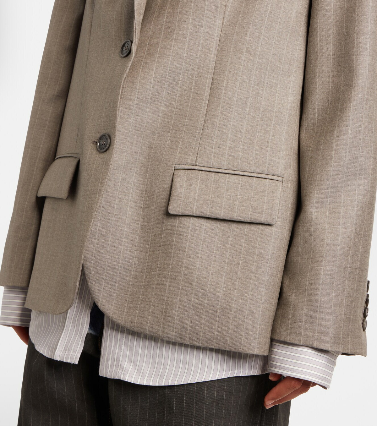 Acne Studios Striped wool jacket