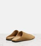 The Row Piper suede slides