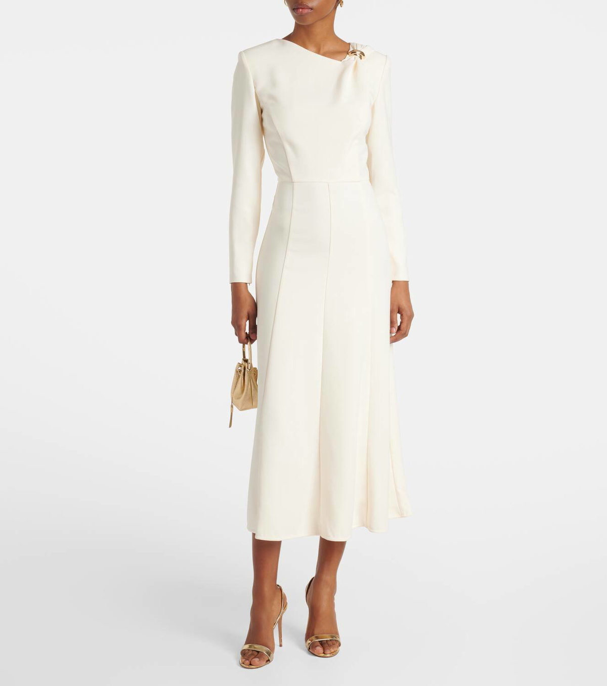 VIP【関税送料無料】希少 Roland Mouret Satin crepe dress Roland Mouret Crêpe satin cocktail dress Roland Mouret