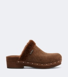 Brunello Cucinelli Monili suede clogs