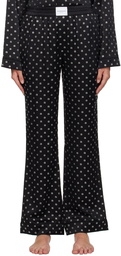 Alexander Wang Black Crystal-Cut Lounge Pants