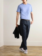 Mr P. - Philip Straight-Leg Linen-Twill Suit Trousers - Blue