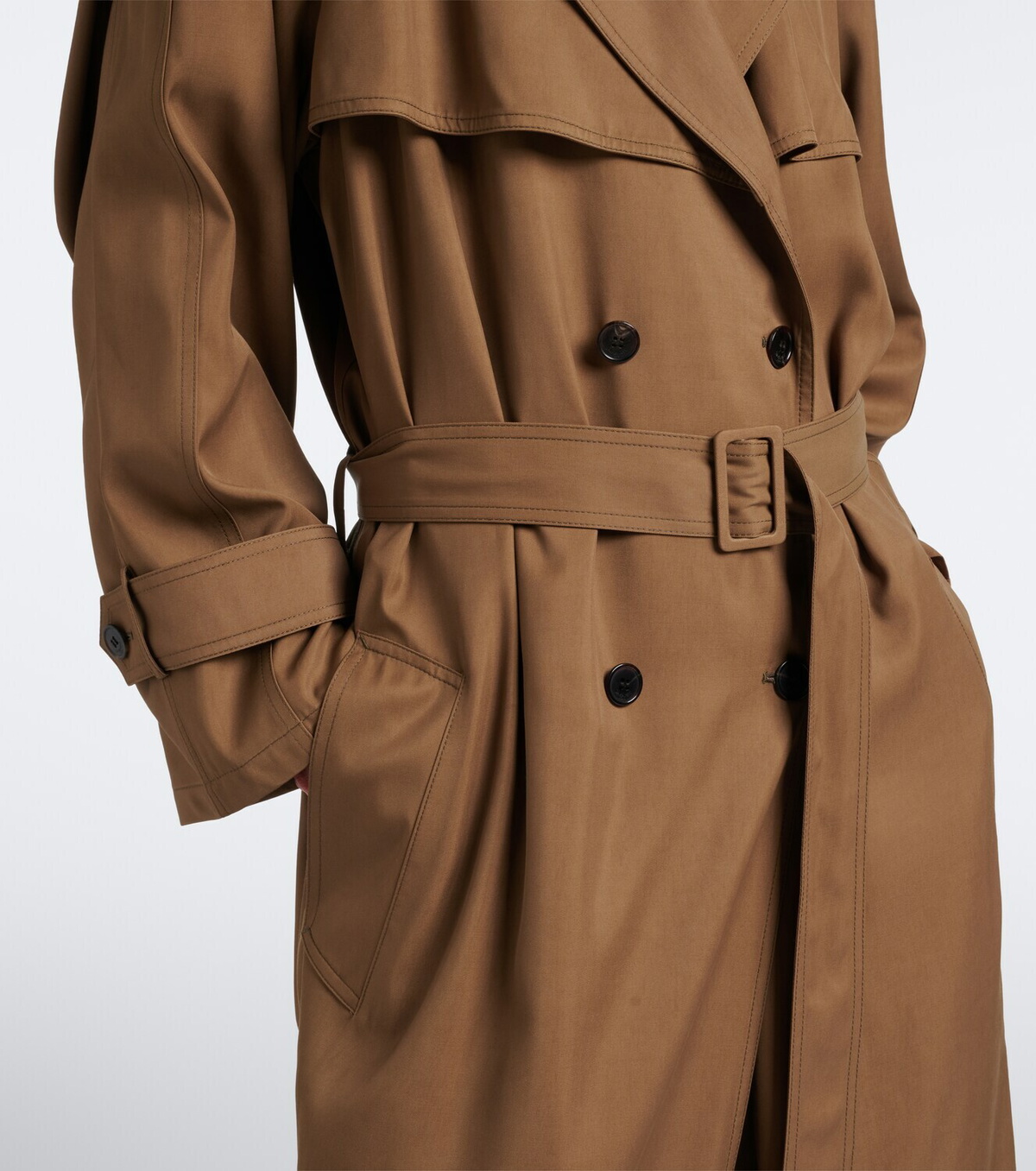 Saint Laurent Oversized double-breasted trench coat