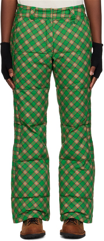 Photo: ERL Green Check Down Trousers