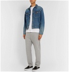 KAPITAL - Printed Mélange Loopback Cotton-Jersey Sweatpants - Gray