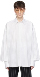 Dolce&Gabbana White & Black Martini-Fit Shirt