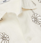 BODE - Embroidered Linen and Cotton-Blend Shirt - Neutrals