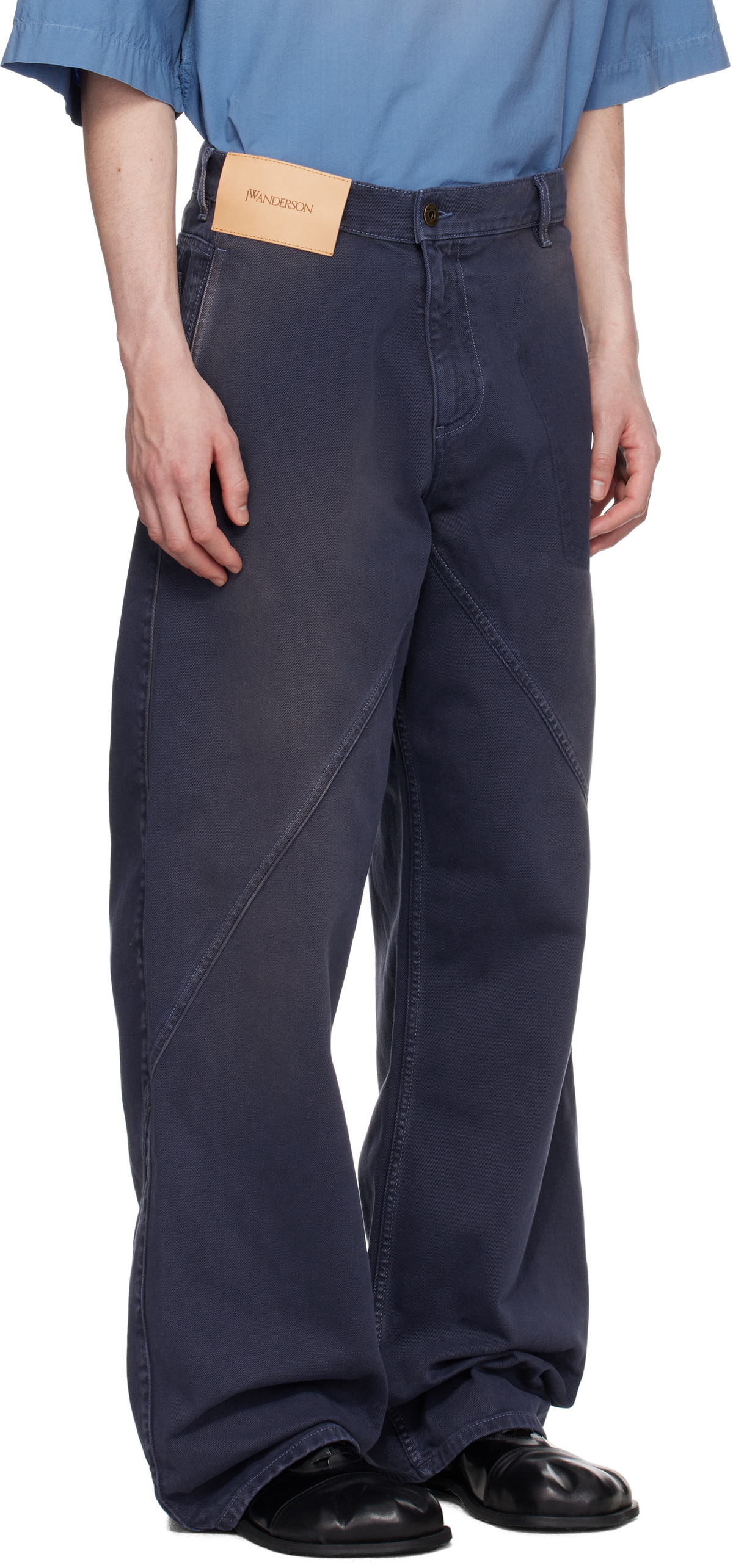 JW Anderson Navy Twisted Workwear Jeans JW Anderson
