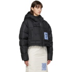 MCQ Black Hooded Puffer Jacket