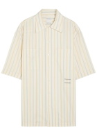 Calvin Klein Nathaniel Striped Woven Shirt Off White