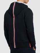 THOM BROWNE - Zip-up Cotton Hoodie