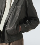 Giorgio Armani Leather bomber jacket