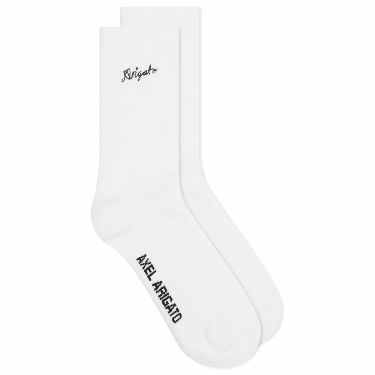 Axel Arigato Men's Scribble Arigato Tube Socks in White 