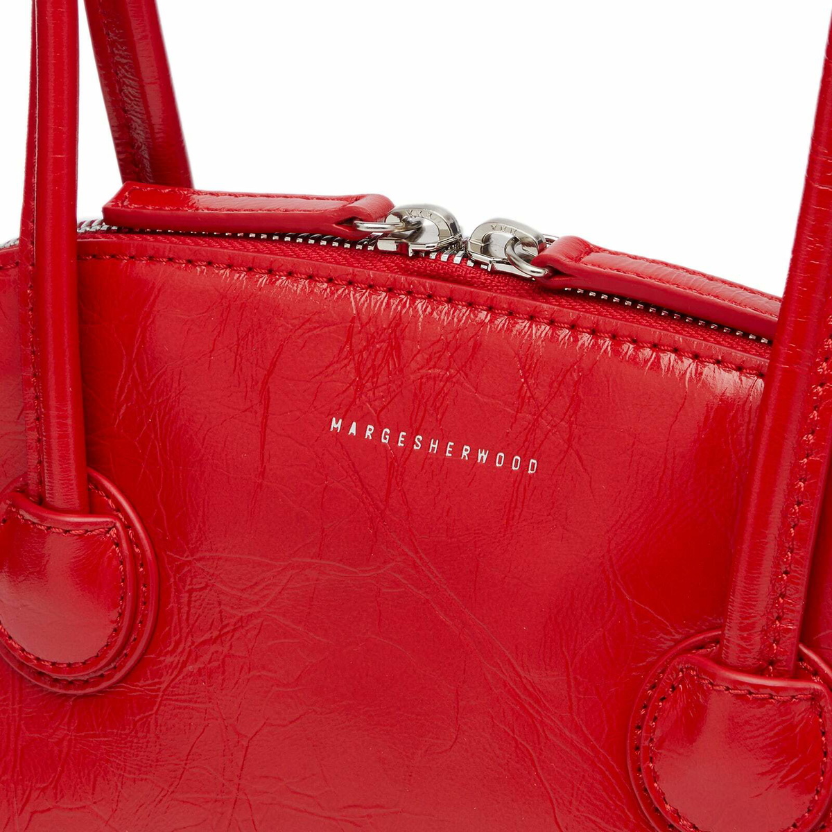 MARGE SHERWOOD Women's Bessette Shoulder Bag in Apple Red