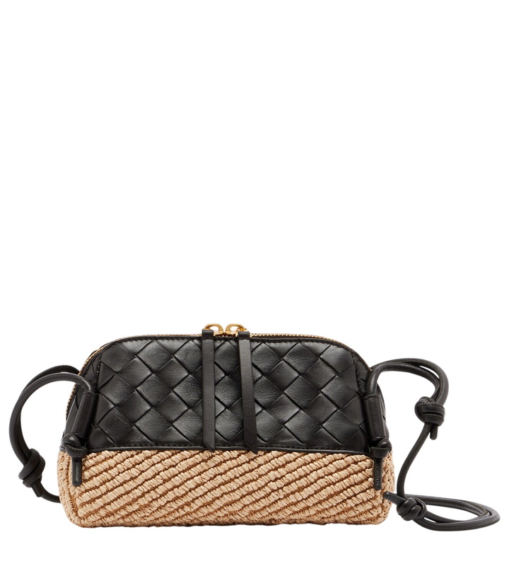 Photo: Bottega Veneta Concert Mini raffia crossbody bag