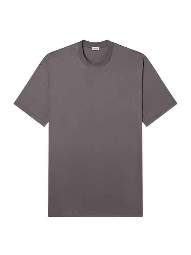 Photo: Zimmerli - Cotton-Jersey T-Shirt - Brown