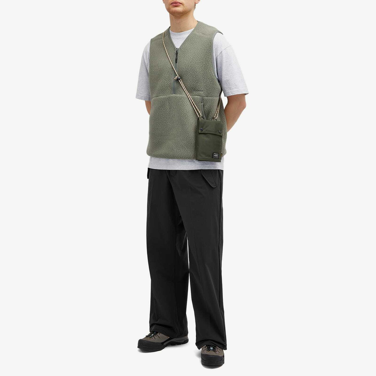 Snow Peak Men's Thermal Boa Fleece Vest in Grey Snow Peak