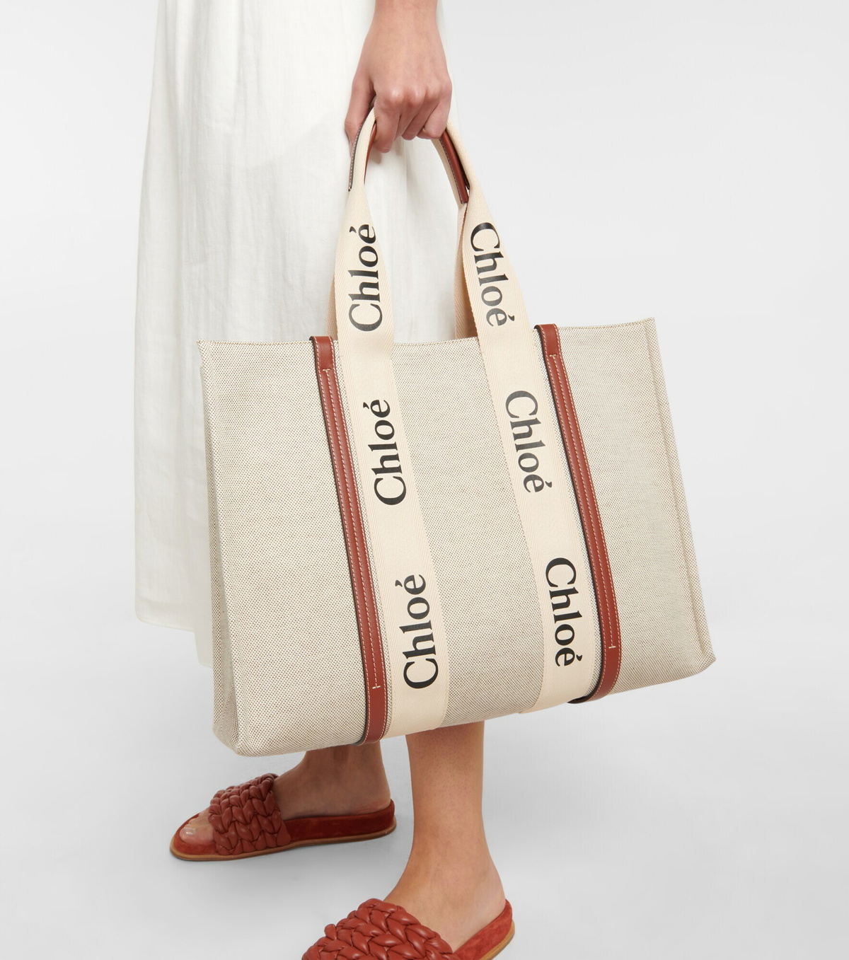 Chloe - Woody Large canvas tote