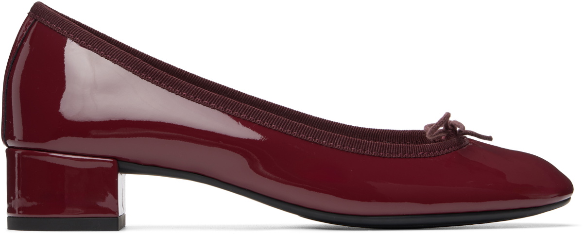 Repetto Burgundy Camille Rubber-Sole Heels