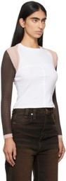 Eckhaus Latta Brown & Pink Twyla Shrug Cardigan