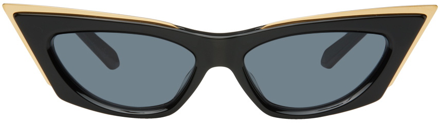 Valentino Garavani Black V-Goldcut I Sunglasses