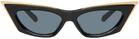 Valentino Garavani Black V-Goldcut I Sunglasses