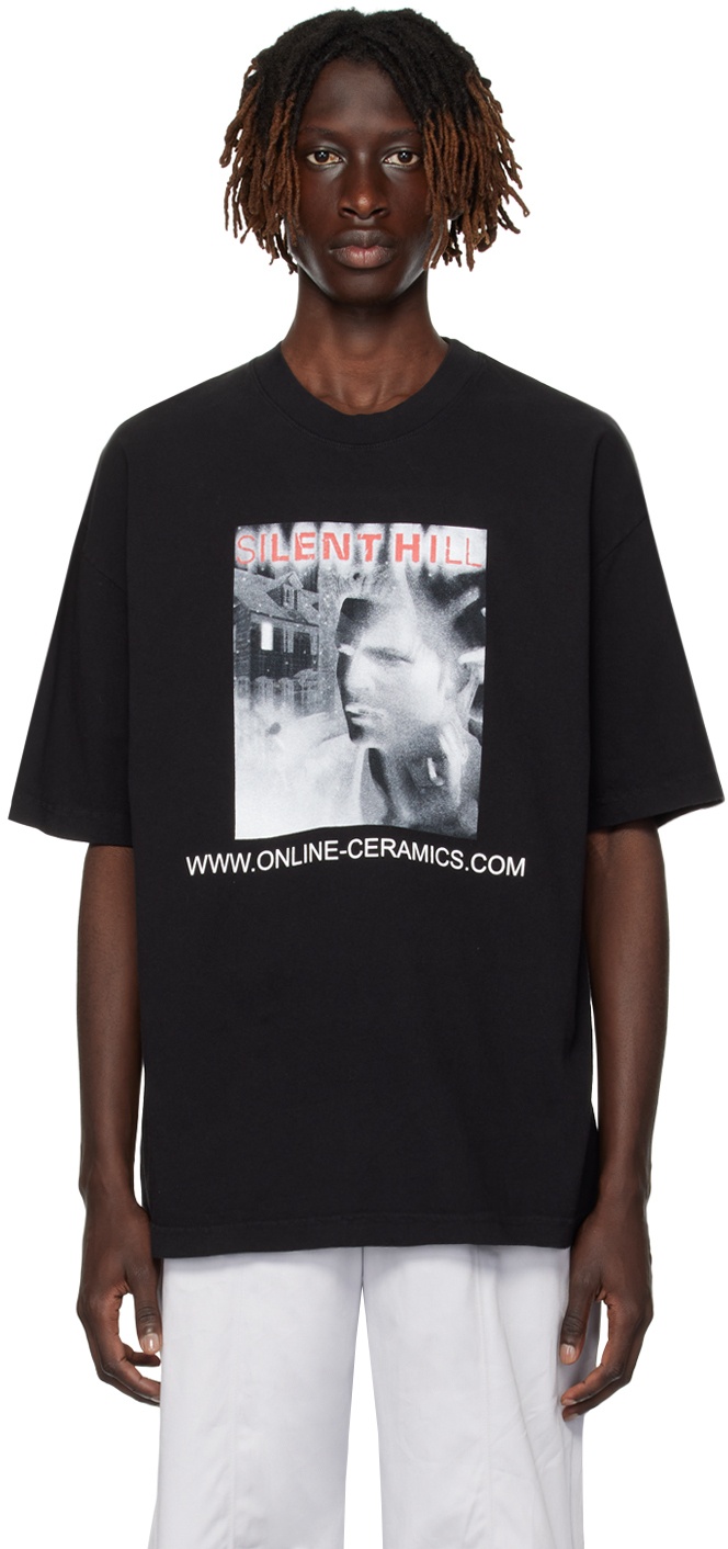 Photo: Online Ceramics Black 'Welcome To Silent Hill' T-Shirt