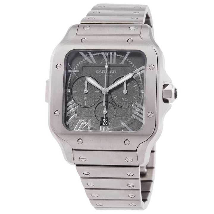 Photo: Cartier Santos De Cartier Chronograph Automatic Grey Dial Watch WSSA0078