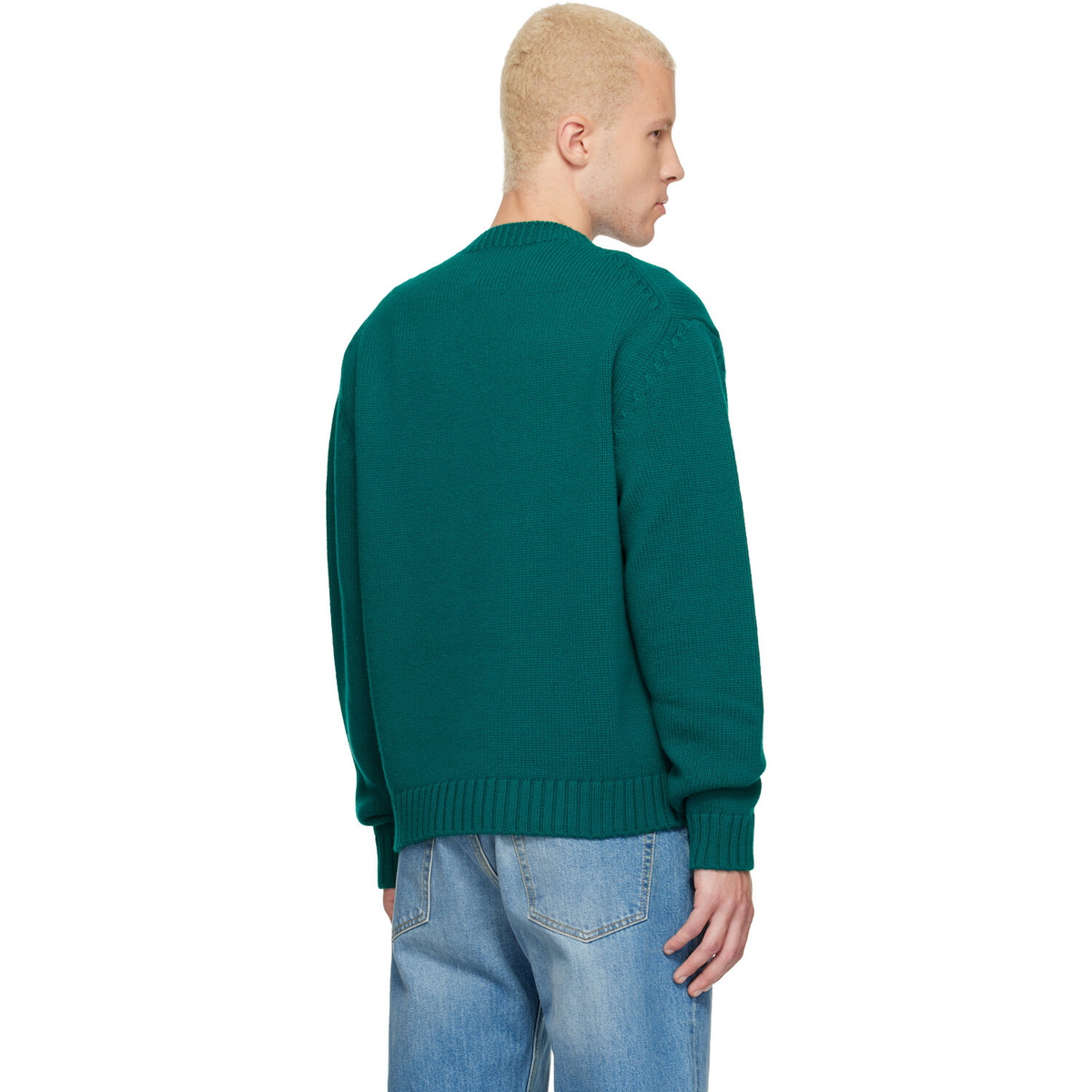 TOM FORD Green Cashmere Wool Crew Neck Sweater
