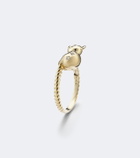Yvonne Léon Koala 9kt gold ring with diamonds