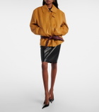 Saint Laurent Belted leather jacket