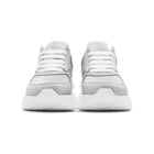 Alexander McQueen Silver and White Tiny Dancer Oversized Runner Sneakers