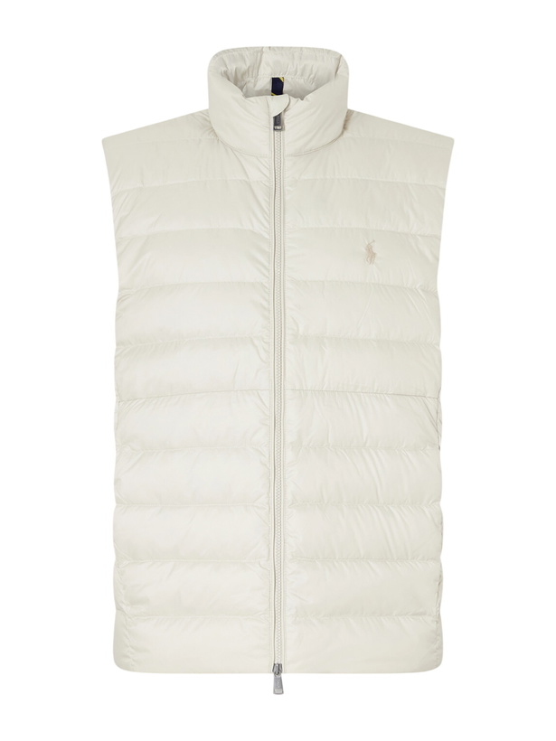 Photo: Polo Ralph Lauren - Logo-Embroidered Quilted Shell Down Gilet - Neutrals