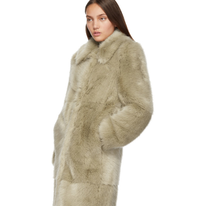 Stella McCartney Beige Fur Free Fur Coat Stella McCartney