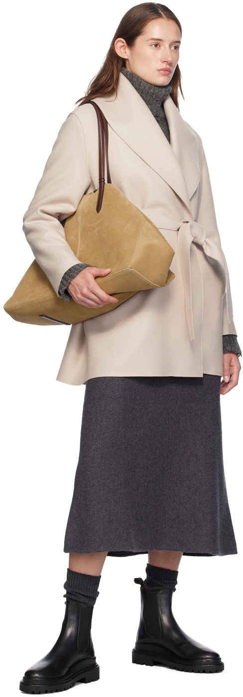 Harris Wharf London Off-White Shawl Belted Jacket