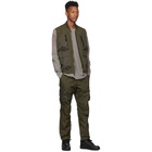 John Elliott Green High Shrunk Nylon Cargo Pants