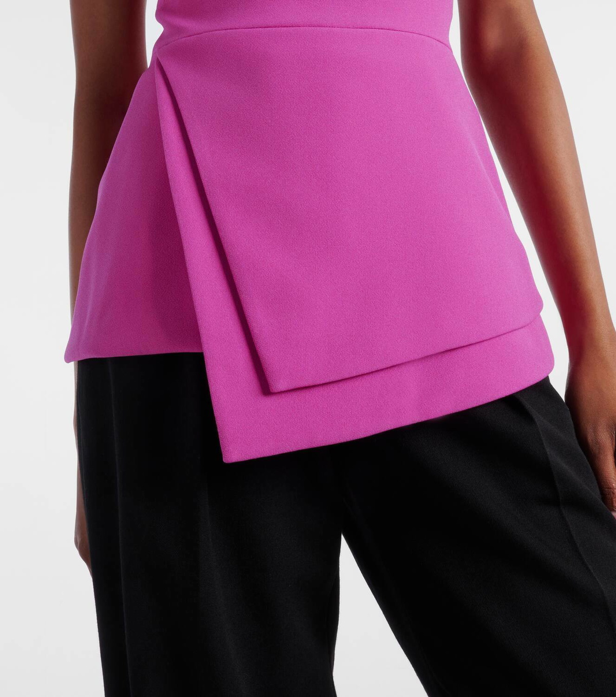 Safiyaa Farrah draped crepe top