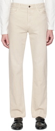 The Row Beige Carlisle Jeans