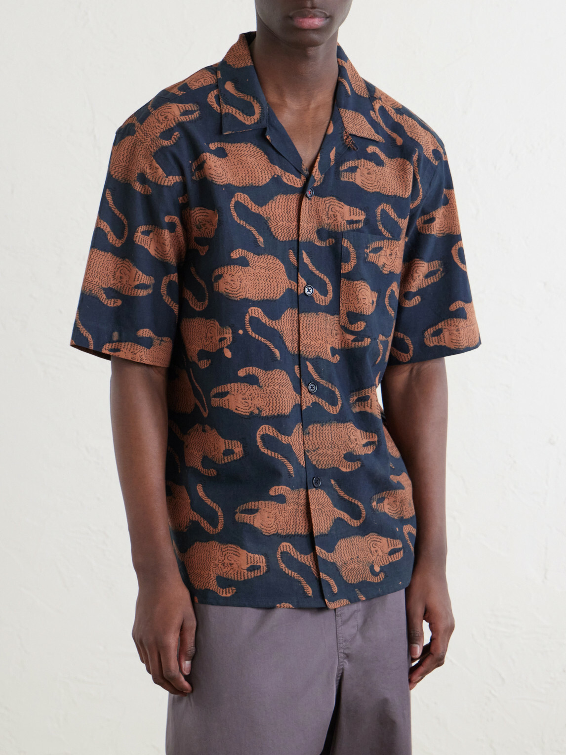 Kardo - Ronen Printed Cotton Shirt - Black