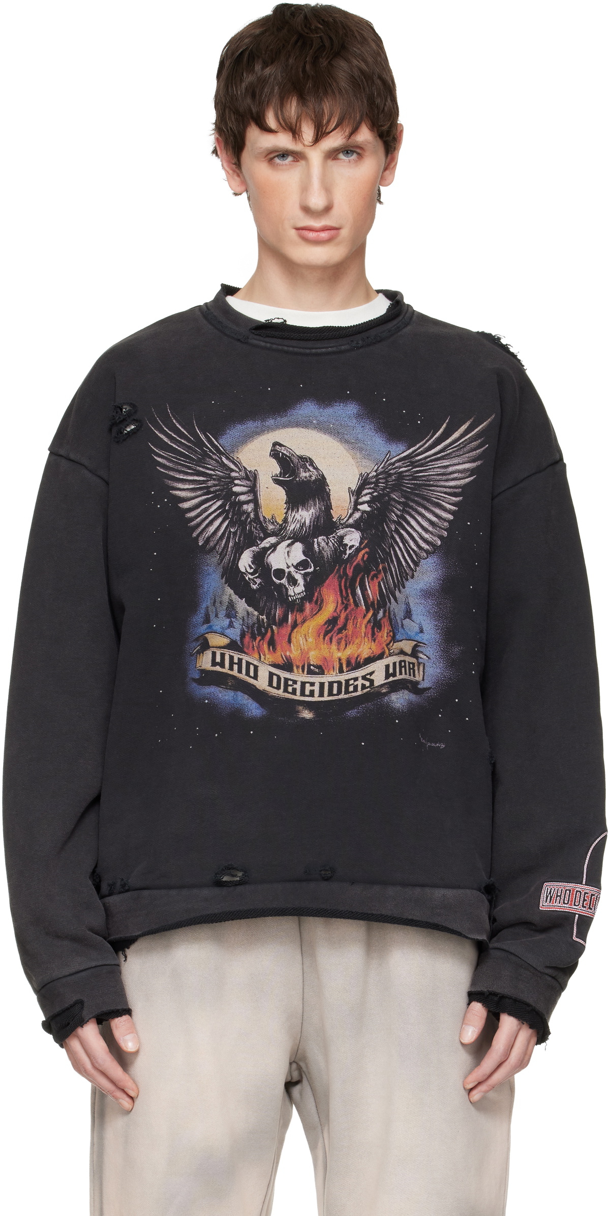 Who Decides War Black Moon Sweatshirt