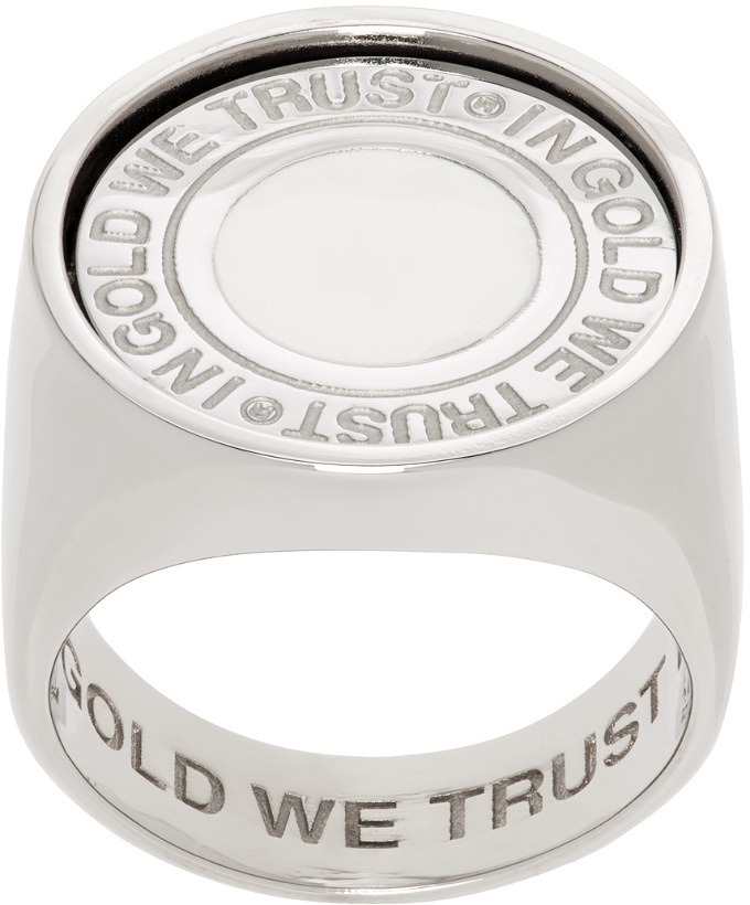 Photo: IN GOLD WE TRUST PARIS Silver Round Signet Ring