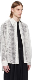 CMMAWEAR White Macrame Tailored Shirt
