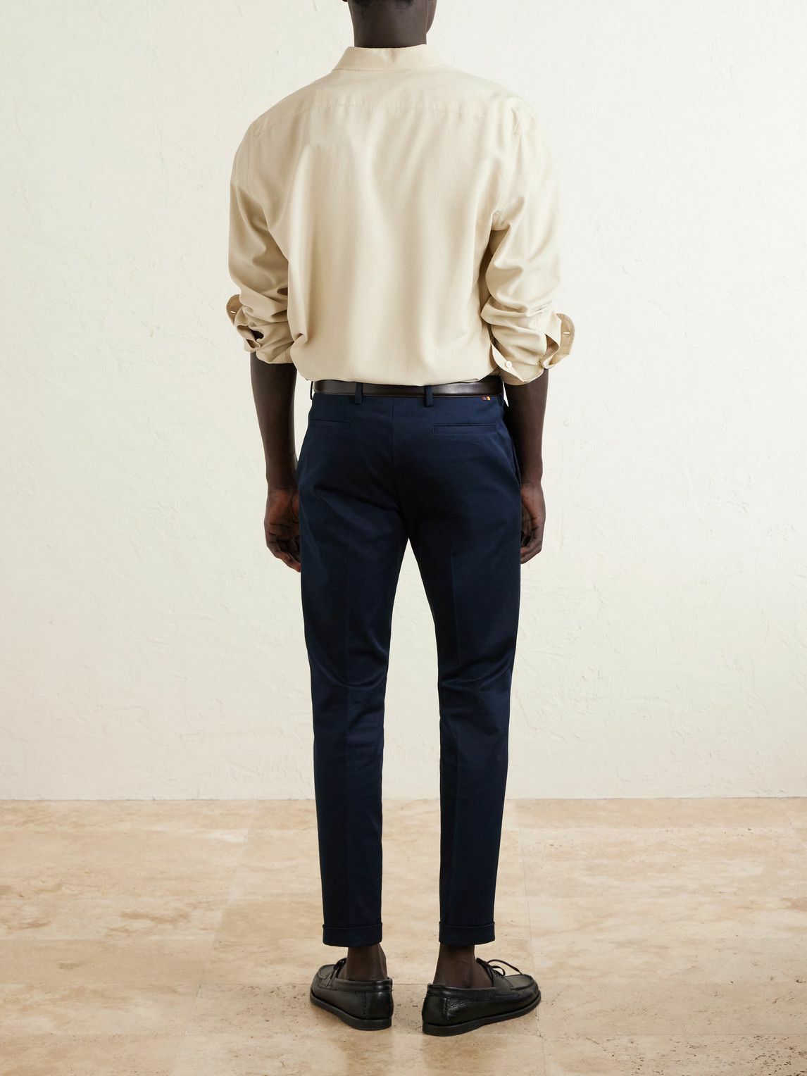 Paul Smith - Straight-Leg Cotton-Blend Twill Trousers - Blue