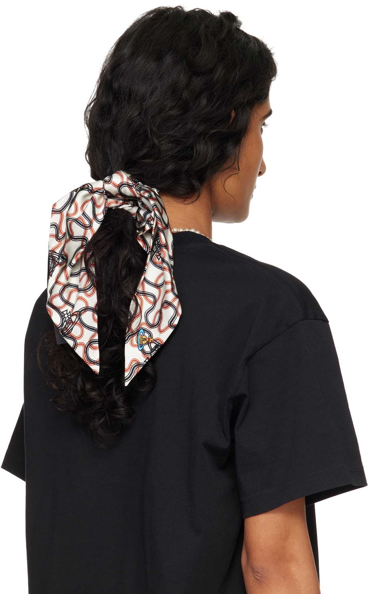 Vivienne Westwood White Wiggle Large Scrunchie