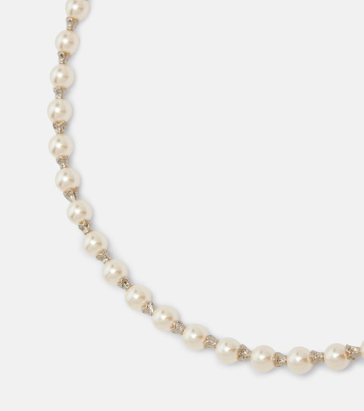 Alessandra Rich Embellished faux pearl necklace