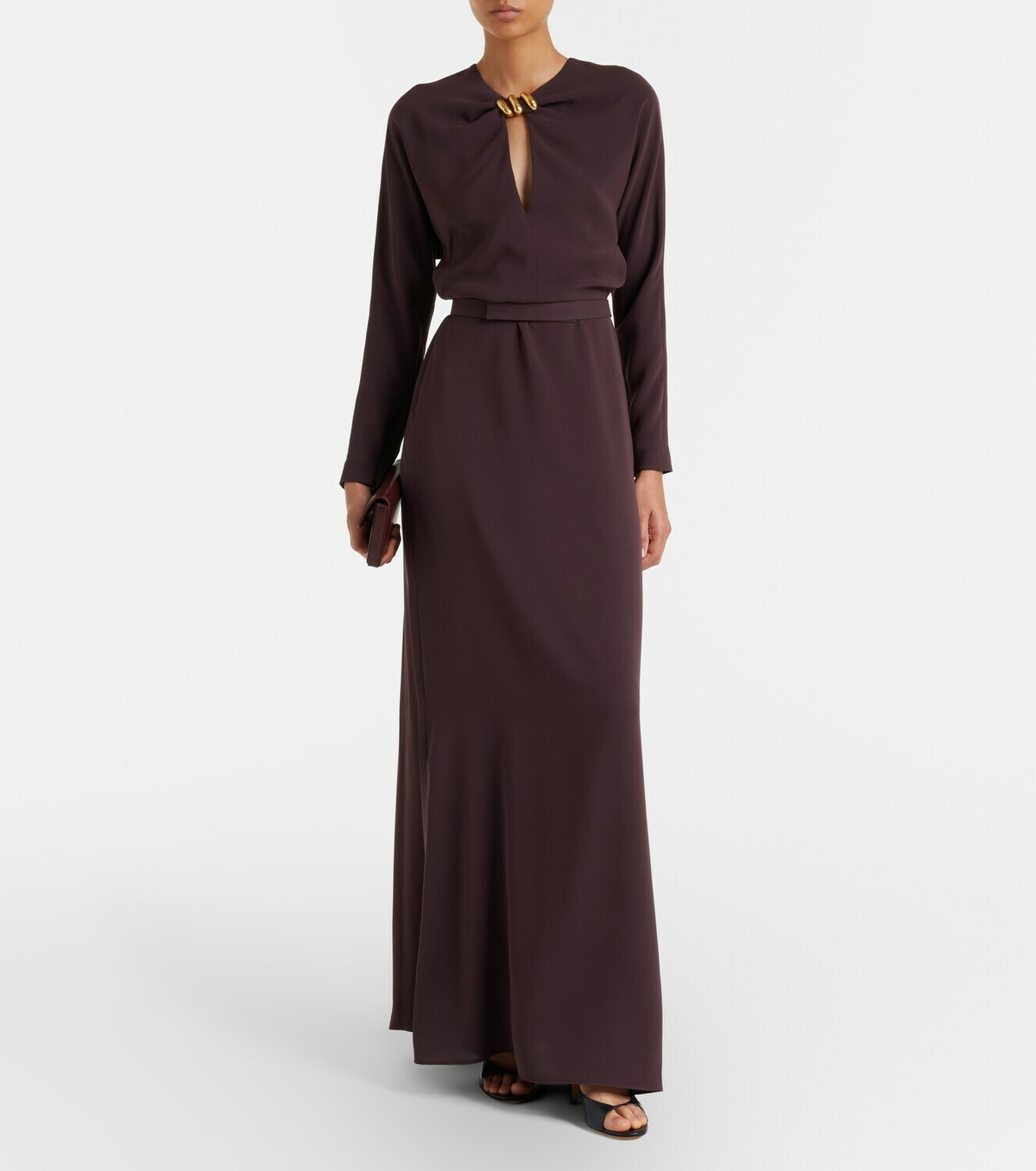 Max Mara Embellished cady maxi dress